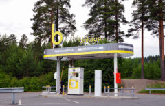 Kuvassa on Seppälän biokaasun tankkausasema.